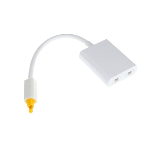 Tofficu Faserkonverter Optischer Splitter Audio- Digital Adapter-Audio Kabel Weiß von Tofficu