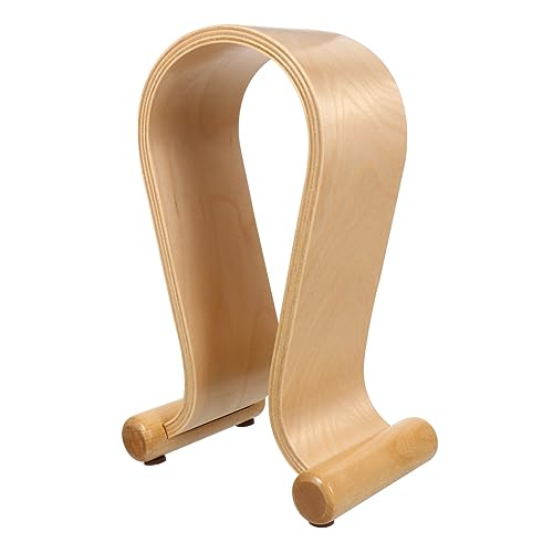 Tofficu Headsetständer Holz kopfhörer ablage kopfhörerständer Headphones Holder Headset-Halter Desktop -Stand Headset-Ständer für den Schreibtisch Kopfhörerregal Kopfhörerhalter Nussbaum von Tofficu