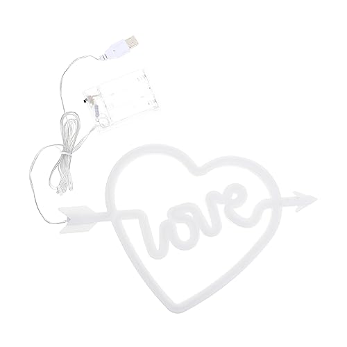 Tofficu Herzförmige Neonlichtlampe LED Stimmungslicht für Schlafzimmer und Partys Valentinstagsgeschenk Kompakt und Energieeffizient Langlebig von Tofficu