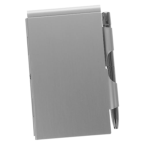 Tofficu Kartenbox Aus Aluminiumlegierung Mini-notizblöcke Mini-notizblock Kleines Liniertes Notizbuch Mit Kleine Notizbücher Mini-notizbuch Praktische Memo -pads Fall Schlank Tasche Silver von Tofficu