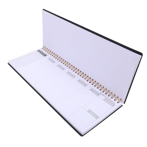 Tofficu Notizblock Wochenkalender Agenda Notebook Business Planning Notebook Täglich Wöchentliche Notizblöcke Notizbuch Studentenplaner Wochenplaner Arbeiten Veranstalter Eisen Black von Tofficu