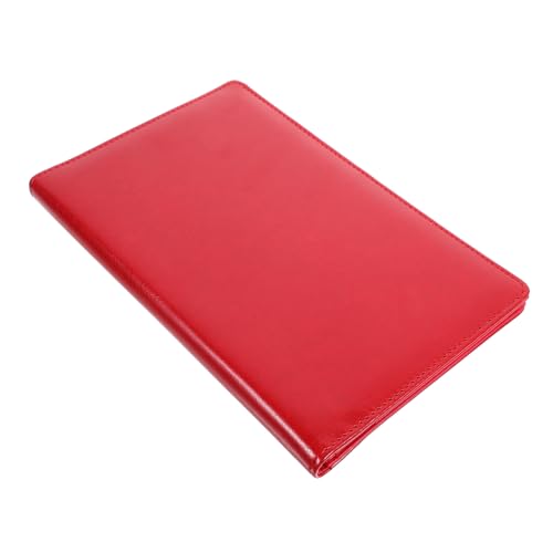 Tofficu Ordner Wordpad Faltbar Doppelclip Des Zwischenablettungsordners Zwischenablage Klein Lagerung Planke Klemmbrett Mit Speicher Büro-schreibtafel Tragbares Klemmbrett Rot Pu-leder von Tofficu