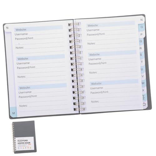 Tofficu Kleines Passwortbuch Mit Alphabetischen Tabs Praktisches Passwort-Management-notizbuch Für Internetadressen Tragbares Notizbuch Für Zuhause Und Büro von Tofficu