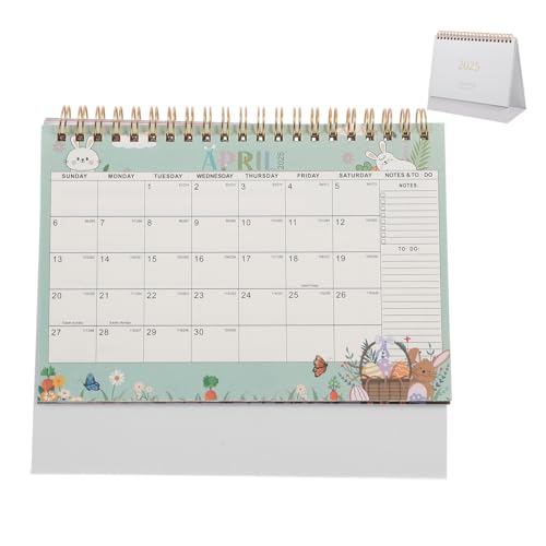 Tofficu Schreibtischkalender 2025 Weißer Papier-Flip-Kalender Mit Dekorativen Aufklebern Schreibtischständer Kleiner Kalender Niedliche Schreibtischdekoration Ästhetischer Chinesischer von Tofficu