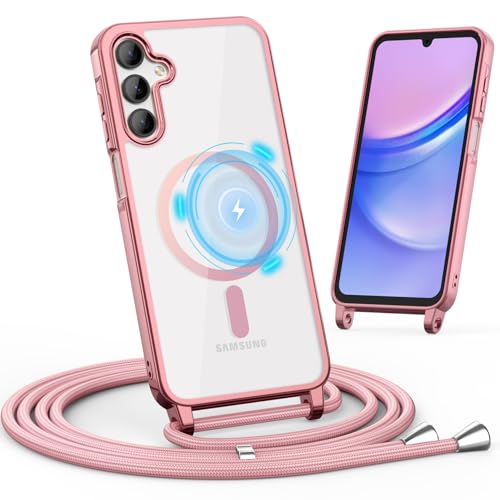 Togestar Handykette Hülle für Samsung Galaxy S24 Plus Handyhülle mit Band, Magnetische Necklace Schnur Schutzhülle Kameraschutz Herz Stoßfeste Schutzhülle Silikon Kordel zum Umhängen, Rose Togestar Handykette Hülle für Samsung Galaxy S24 Plus Handyhülle mit Band, Magnetische Necklace Schnur Schutzhülle Kameraschutz Herz Stoßfeste Schutzhülle Silikon Kordel zum Umhängen, Rose von Togestar