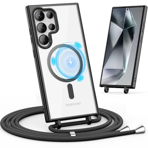 Togestar Handykette Hülle für Samsung Galaxy S24 Ultra Handyhülle mit Band, Magnetische Necklace Schnur Schutzhülle Kameraschutz Herz Stoßfeste Schutzhülle Silikon Kordel zum Umhängen, Schwarz Togestar Handykette Hülle für Samsung Galaxy S24 Ultra Handyhülle mit Band, Magnetische Necklace Schnur Schutzhülle Kameraschutz Herz Stoßfeste Schutzhülle Silikon Kordel zum Umhängen, Schwarz von Togestar