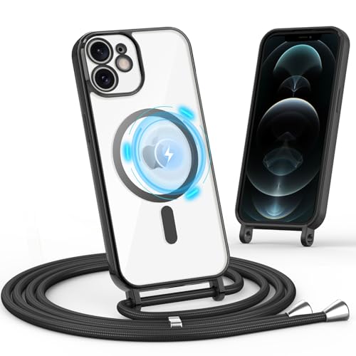 Togestar Handykette Hülle für iPhone 11 Handyhülle mit Band, Magnetische Necklace Schnur Schutzhülle Kameraschutz Herz Stoßfeste Schutzhülle Silikon Kordel zum Umhängen, Schwarz Togestar Handykette Hülle für iPhone 11 Handyhülle mit Band, Magnetische Necklace Schnur Schutzhülle Kameraschutz Herz Stoßfeste Schutzhülle Silikon Kordel zum Umhängen, Schwarz von Togestar