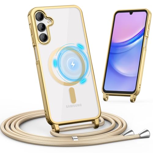Togestar Handykette Hülle für iPhone 14 Pro Handyhülle mit Band, Magnetische Necklace Schnur Schutzhülle Kameraschutz Herz Stoßfeste Schutzhülle Silikon Kordel zum Umhängen, Gold Togestar Handykette Hülle für iPhone 14 Pro Handyhülle mit Band, Magnetische Necklace Schnur Schutzhülle Kameraschutz Herz Stoßfeste Schutzhülle Silikon Kordel zum Umhängen, Gold von Togestar