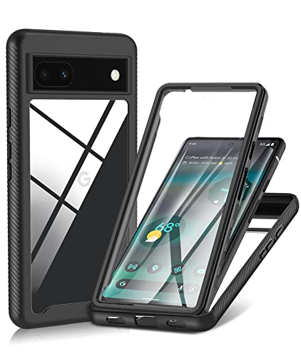Togestar Hülle für Google Pixel 7A mit Integriertem Displayschutz, Stoßfest Handyhülle 360 Grad vollschutz PC Zurück Weich TPU Stoßstange Rugged Schutzhülle Cover, Schwarz Togestar Hülle für Google Pixel 7A mit Integriertem Displayschutz, Stoßfest Handyhülle 360 Grad vollschutz PC Zurück Weich TPU Stoßstange Rugged Schutzhülle Cover, Schwarz von Togestar