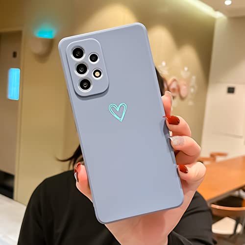 Togestar Kompatibel mit Samsung Galaxy A33 5G Silikon Hülle, Gold Herz Muster Mädchen Handyhülle Kameraschutz Kratzfest Stoßfest Schutzhülle Dünn Bumper Phone Case für Galaxy A33 5G, Blau Togestar Kompatibel mit Samsung Galaxy A33 5G Silikon Hülle, Gold Herz Muster Mädchen Handyhülle Kameraschutz Kratzfest Stoßfest Schutzhülle Dünn Bumper Phone Case für Galaxy A33 5G, Blau von Togestar