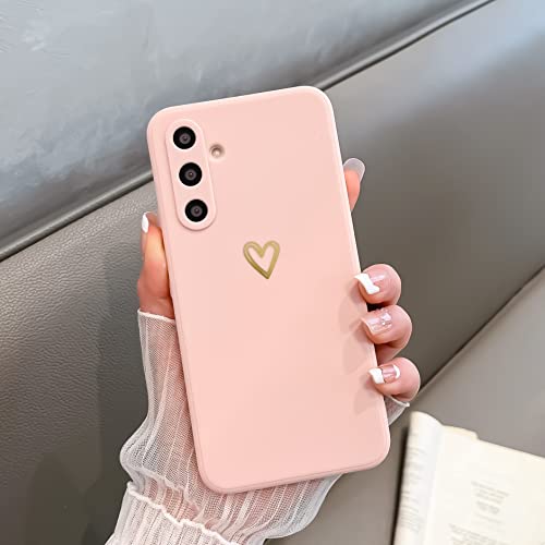 Togestar Kompatibel mit Samsung Galaxy A34 5G Silikon Hülle, Gold Herz Muster Mädchen Handyhülle Kameraschutz Kratzfest Stoßfest Schutzhülle Dünn Bumper Phone Case für Galaxy A34 5G, Rosa Togestar Kompatibel mit Samsung Galaxy A34 5G Silikon Hülle, Gold Herz Muster Mädchen Handyhülle Kameraschutz Kratzfest Stoßfest Schutzhülle Dünn Bumper Phone Case für Galaxy A34 5G, Rosa von Togestar