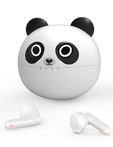 Kabellose Kopfhörer, Mini-Bluetooth-Kopfhörer mit Mikrofon, 2022 aktualisiert niedlichen Panda Kinder Erwachsene In-Ear drahtlose Kopfhörer, IPX5 wasserdicht Gaming/Musik-Modus Stereo-Headset von Togetface
