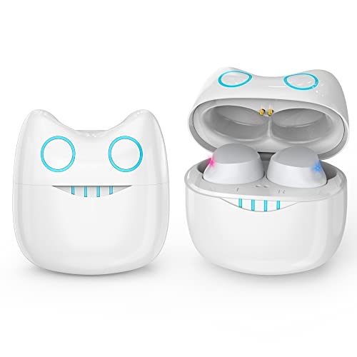 White Bluetooth Headphones, In-Ear Wireless Headphones with Cute Charging Case, Built-in Microphone IPX5 Waterproof HiFi Stereo Sound Earphones 30H Playtime Touch Control Earbuds for Smartphone von Togetface