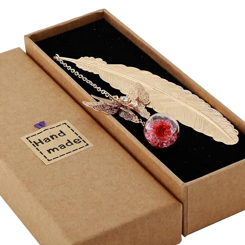 Toirxarn Metall Feder Lesezeichen mit Schmetterling Kristall Anhänger - Personalisiertes Geschenk für Mädchen, Frauen, Mütter, Schwestern, Lehrer und Buchliebhaber - Ideal für Muttertag und Geburtstag Toirxarn Metall Feder Lesezeichen mit Schmetterling Kristall Anhänger - Personalisiertes Geschenk für Mädchen, Frauen, Mütter, Schwestern, Lehrer und Buchliebhaber - Ideal für Muttertag und Geburtstag von Toirxarn
