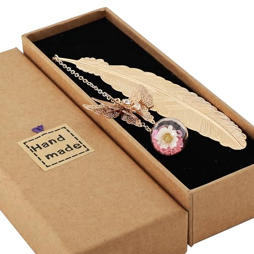 Toirxarn Metall Feder Lesezeichen mit Schmetterling Kristall Anhänger - Personalisiertes Geschenk für Mädchen, Frauen, Mütter, Schwestern, Lehrer und Buchliebhaber - Ideal für Muttertag und Geburtstag Toirxarn Metall Feder Lesezeichen mit Schmetterling Kristall Anhänger - Personalisiertes Geschenk für Mädchen, Frauen, Mütter, Schwestern, Lehrer und Buchliebhaber - Ideal für Muttertag und Geburtstag von Toirxarn