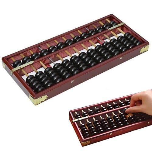 Abakus aus Holz, Abacus Mathematical, Abakus Rechenschieber, Abacus Chinesischen Rechner, Abakus Chinesische Vintage Rechenrahmen, Chinesischer Abakus für Kinder Mathematik Berechnungswerkzeug von Tokaneit