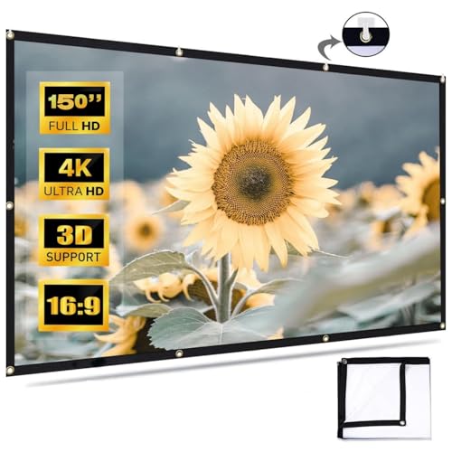 Projektor-Leinwand, Leinwand Beamer, Tragbarer HD-Projektorbildschirm, Faltbare Projektionswand, 180° Grad Betrachtungswinkel für das Heimkino der Indoor School im Freien (132cm(W) × 75CM(H)) 16:9 Projektor-Leinwand, Leinwand Beamer, Tragbarer HD-Projektorbildschirm, Faltbare Projektionswand, 180° Grad Betrachtungswinkel für das Heimkino der Indoor School im Freien (132cm(W) × 75CM(H)) 16:9 von Tokaneit