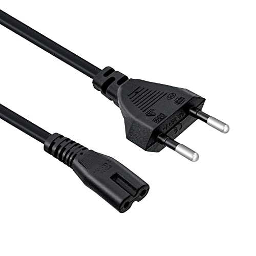 Tolesum 3m PS5 Netzkabel, Euro-Stecker C7 2-poliges Netzkabel für PS5 / PS4 / PS3 / Xbox Serie X/S - Schwarz von Tolesum
