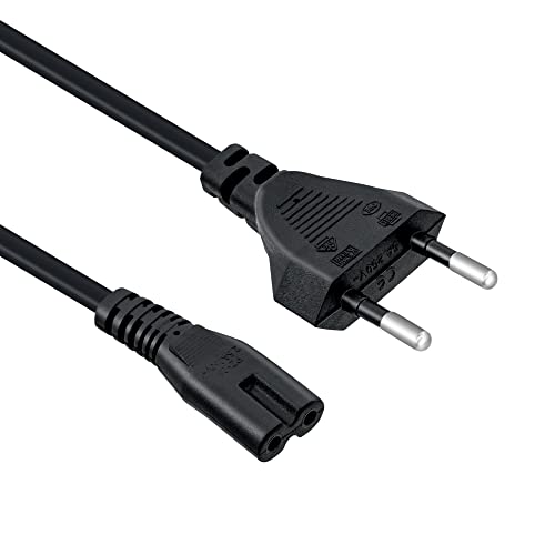 3m PS5 Netzkabel,Tolesum Euro-Stecker C7 2-poliges Netzkabel für PS5 / PS4 / PS3 / Xbox Serie X/S - Schwarz von Tolesum