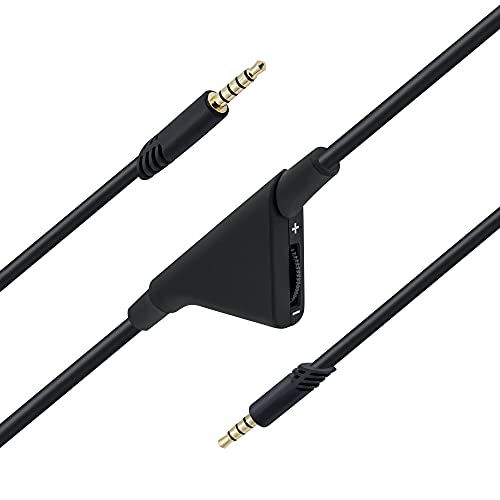 Tolesum A10 A40 Ersatzkabel 2m, Ersatz-Audio-Aux-Kabel mit Lautstärkeregler für Astro A10/A30/A40 Headset PS5/PS4/Xbox One/Serie S/X/PC/Smartphone über eine 3,5-mm-Buchse von Tolesum