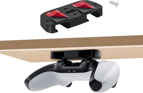 Tolesum Ständer für PS5 Controller, Unterm Tisch Halterung für PS5, Horizontaler Tisch Halterung mit Klebeband für PS4, Tisch Aufbewahrung Under Desk Holder für PS4/PS5 Controller Zubehör von Tolesum