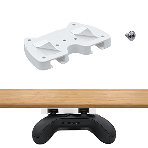 Tolesum Xbox Controller Untertisch Holder Halterung für Xbox ONE, Xbox Series X & S, Xbox 360, Game Controller Under Desk Mount Horizontaler Ständer Tisch Halter für Aufbewahrung mit Klebeband-Weiß von Tolesum