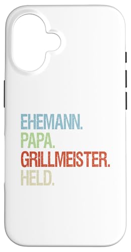 Ehemann Papa Grillmeister Held Vatertag Vintage Griller Hülle für iPhone 16 von Toller Vater Grill Spruch Für Familienvater