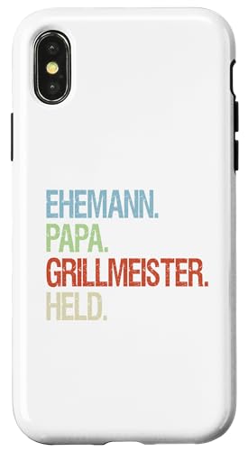 Ehemann Papa Grillmeister Held Vatertag Vintage Griller Hülle für iPhone X/XS Ehemann Papa Grillmeister Held Vatertag Vintage Griller Hülle für iPhone X/XS von Toller Vater Grill Spruch Für Familienvater