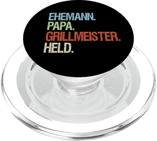 Ehemann Papa Grillmeister Held Vatertag Vintage Griller PopSockets PopGrip für MagSafe Ehemann Papa Grillmeister Held Vatertag Vintage Griller PopSockets PopGrip für MagSafe von Toller Vater Grill Spruch Für Familienvater