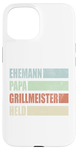 Ehemann Papa Grillmeister Held Vatertag Vintage Weihnachten Hülle für iPhone 15 von Toller Vater Grill Spruch Für Familienvater