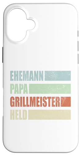 Ehemann Papa Grillmeister Held Vatertag Vintage Weihnachten Hülle für iPhone 16 Plus Ehemann Papa Grillmeister Held Vatertag Vintage Weihnachten Hülle für iPhone 16 Plus von Toller Vater Grill Spruch Für Familienvater