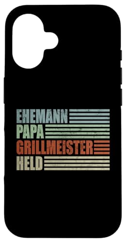 Ehemann Papa Grillmeister Held Vatertag Vintage Weihnachten Hülle für iPhone 16 Ehemann Papa Grillmeister Held Vatertag Vintage Weihnachten Hülle für iPhone 16 von Toller Vater Grill Spruch Für Familienvater