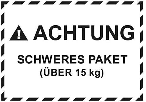 1000 Etiketten "Schweres Paket über 15kg" für Amazon FBA Versandrichtlinie von TollesfürKinder