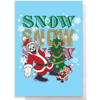 Tom And Jerry Snow Snow Snow Greetings Card - Standard Card von Tom & Jerry