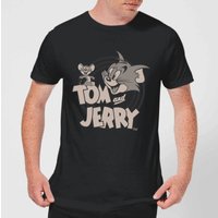 Tom & Jerry Circle Herren T-Shirt - Schwarz - S von Tom & Jerry