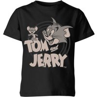 Tom & Jerry Circle Kinder T-Shirt - Schwarz - 11-12 Jahre von Tom & Jerry