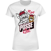 Tom & Jerry Posse Cat Damen T-Shirt - Weiß - L von Tom & Jerry