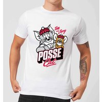 Tom & Jerry Posse Cat Herren T-Shirt - Weiß - 5XL von Tom & Jerry