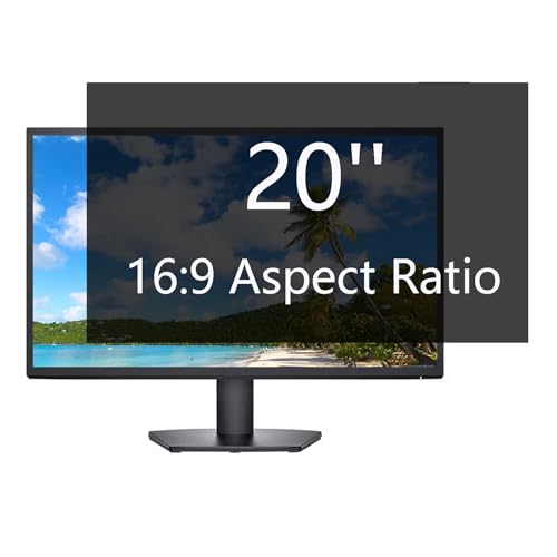 50,8 cm (20 Zoll) Blickschutzfilter für Desktop-Computer Breitbild-Monitor – blendfrei, blockiert 96 % der UV-Strahlen, kratzfest mit Seitenverhältnis 16:9 von TomDetm