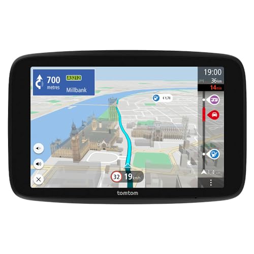 TomTom Camper Navi GO Camper Max 2. Generation (7" Display, POI`s für Wohnmobil- und Wohnwagen, Updates via Wi-Fi, TomTom Traffic, Fahrzeugprofile speichern, Weltkarten, Umweltzonen vermeiden) von TomTom