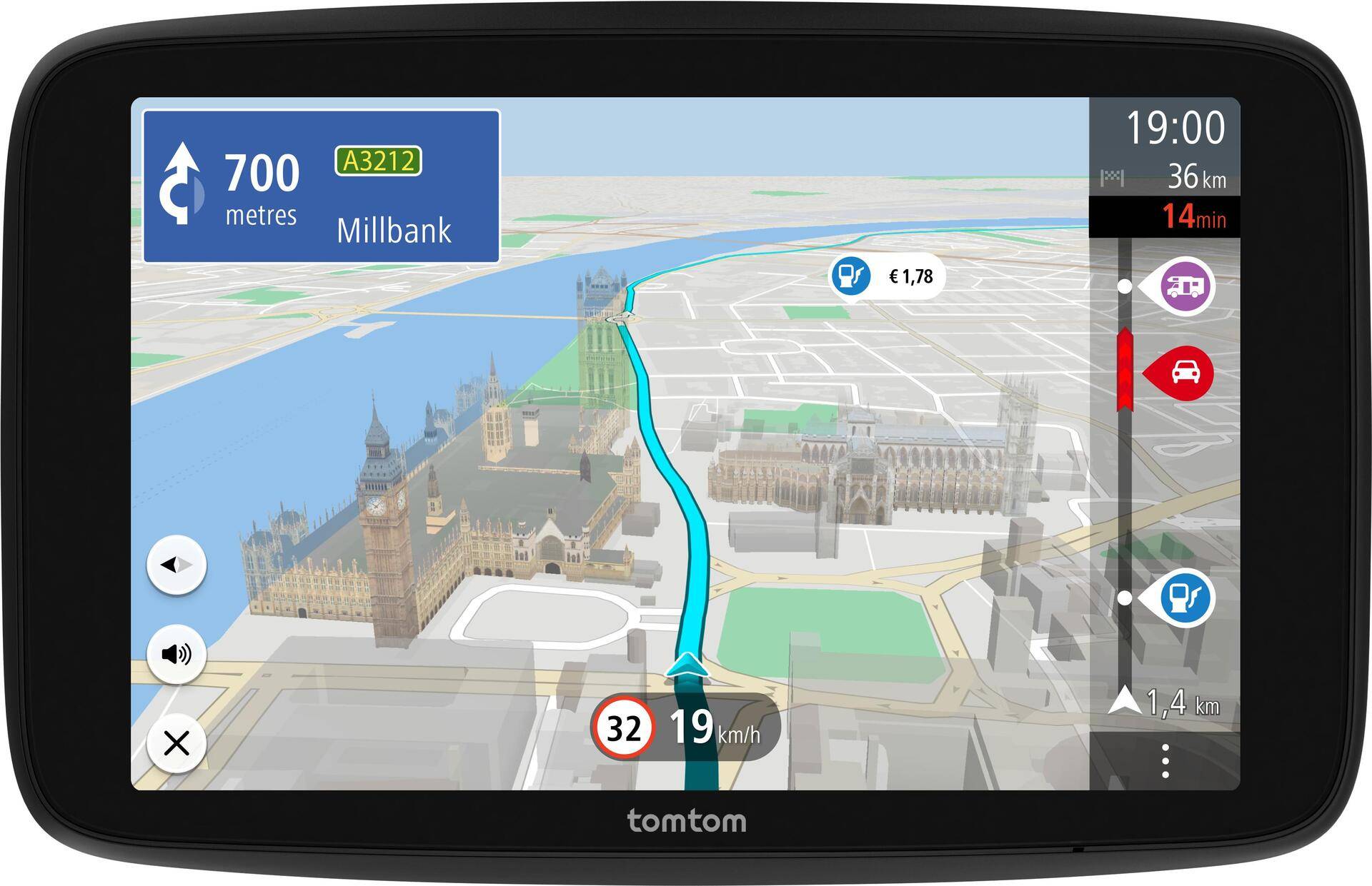 TomTom GO Camper Max Navigationssystem Fixed 17,8 cm (7) Touchscreen 400 g Schwarz (1YD7.002.30) von TomTom