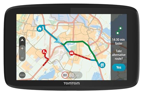 TomTom Navigationsgerät GO Essential - 5 Zoll, Stauvermeidung Dank TomTom Traffic, Karten-Updates Europa, Updates über Wi-Fi (Generalüberholt) von TomTom
