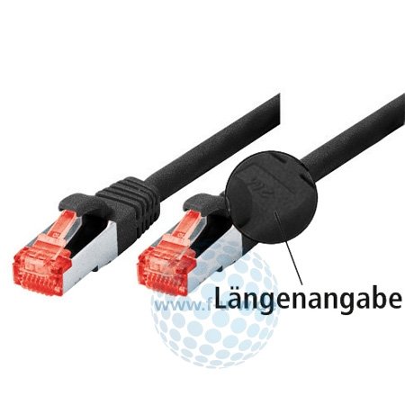 Tecline 71500S Category 6 Ethernet Kabel mit schmalem Knickschutz (0,5 m) schwarz von TomTrend