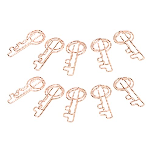 Schlüsselpapierclip, Helle Farbfirma Klemmstrecke Metallbeschichtung Leichtes Tragbares 40 -teilige Kleine Papierklammern Schlüsselform für Büro für Lesezeichen Schlüsselpapierclip, Helle Farbfirma Klemmstrecke Metallbeschichtung Leichtes Tragbares 40 -teilige Kleine Papierklammern Schlüsselform für Büro für Lesezeichen von Tomantery