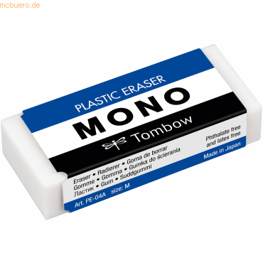 20 x Tombow Radierer Mono M PVC weiß von Tombow