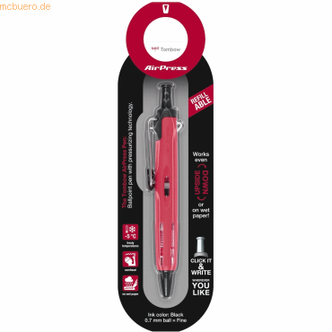 4 x Tombow Kugelschreiber AirPress Pen mit Drucklufttechnik rot 4 x Tombow Kugelschreiber AirPress Pen mit Drucklufttechnik rot von Tombow