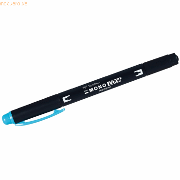 4 x Tombow Textmarker Mono edge Keil- und Rundspitze sky blue von Tombow