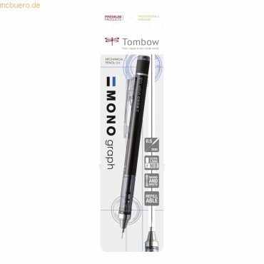 5 x Tombow Feinminenstift Mono Graph 0,5mm schwarz Blister 5 x Tombow Feinminenstift Mono Graph 0,5mm schwarz Blister von Tombow