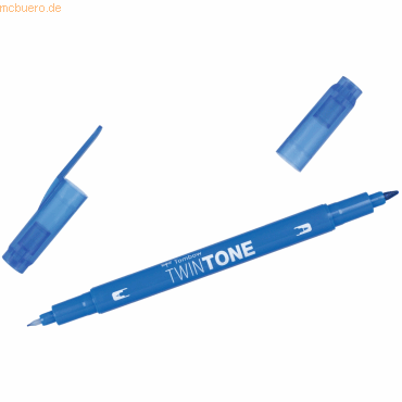 6 x Tombow Doppelfasermaler TwinTone Rund- und Finelinerspitze blue von Tombow