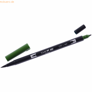 6 x Tombow Dual-Fasermaler ABT mit Rundspitze/Pinselspitze dark jade von Tombow